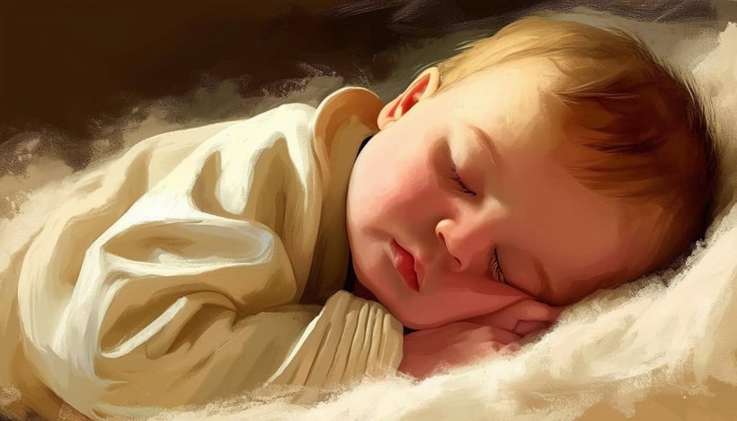 image of christian baby sleeping