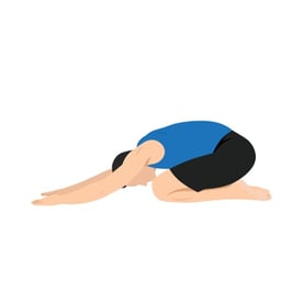 Childs Pose for lower back pain.