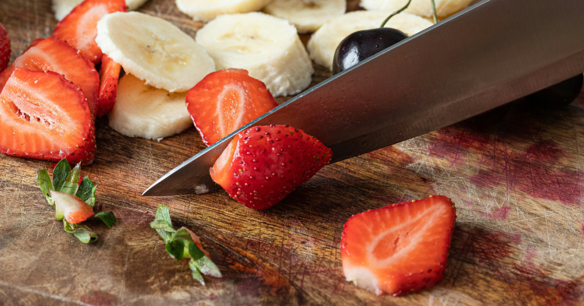 Strawberry banana love skewers