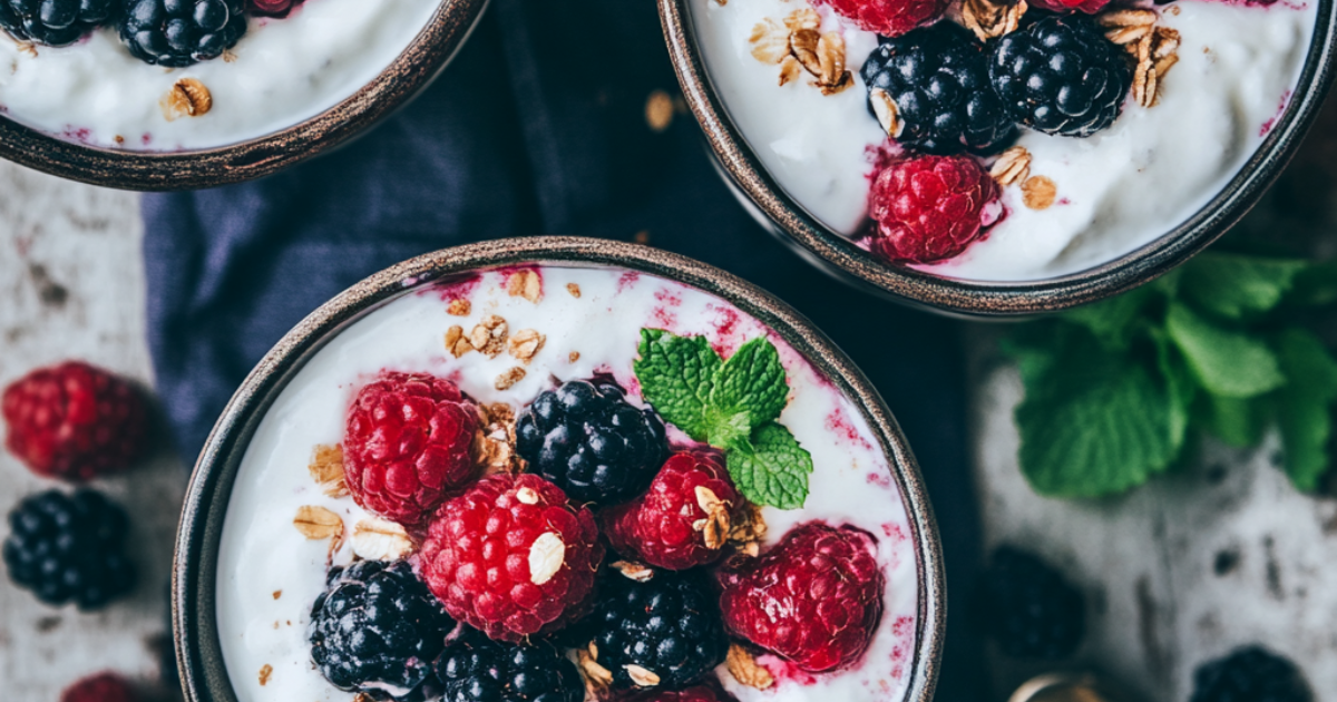 Yogurt and fruit parfaits 