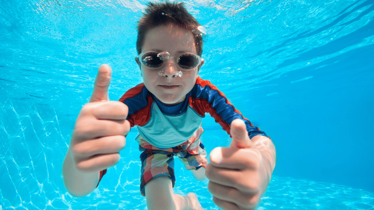 waiting to swim after eating