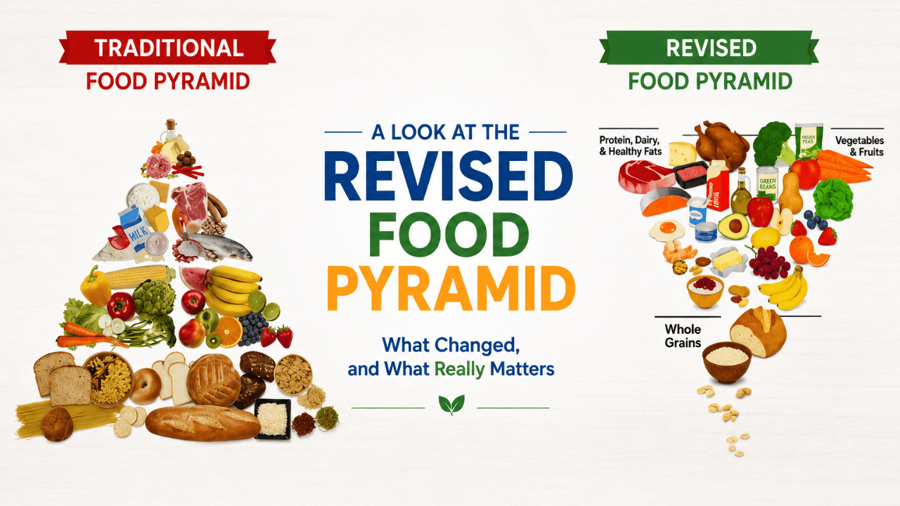 old food pyramid vs new​