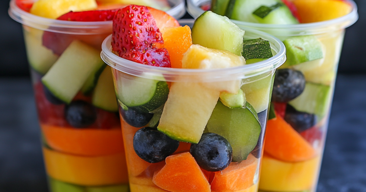 Valentine’s Cups of fruit