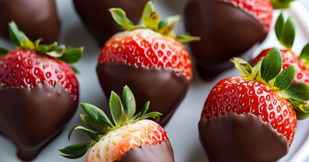 Dark Chocolate Covered Strawberries 