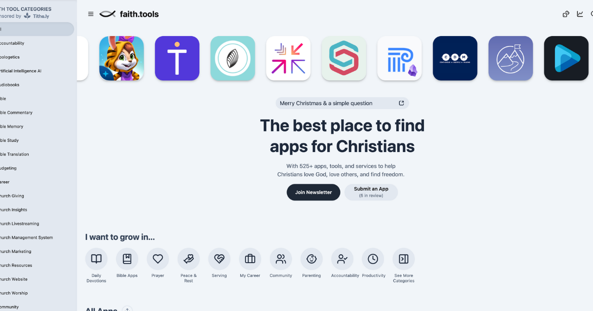 Faith.tools App marketplace