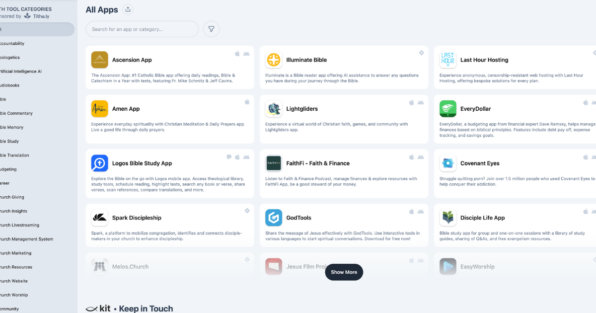 Faith.tools All Marketplace apps