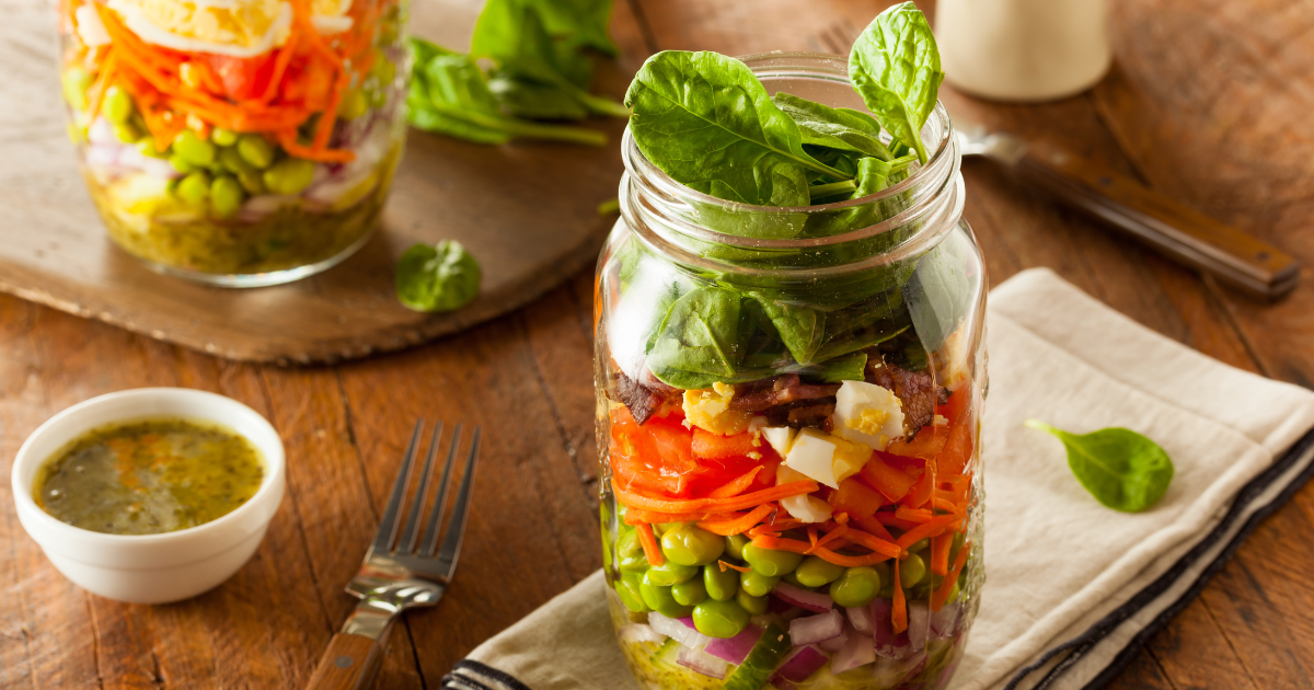 Mason Jar Salad meal prep idea