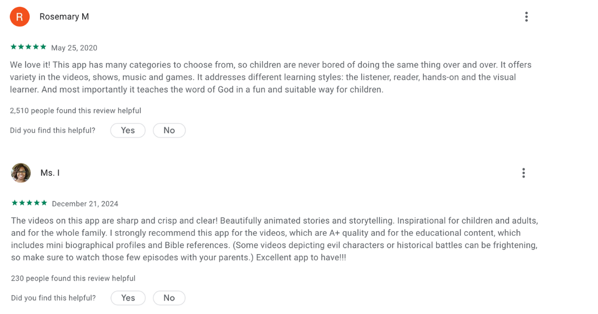 Review for Superbook Christian app for kids
