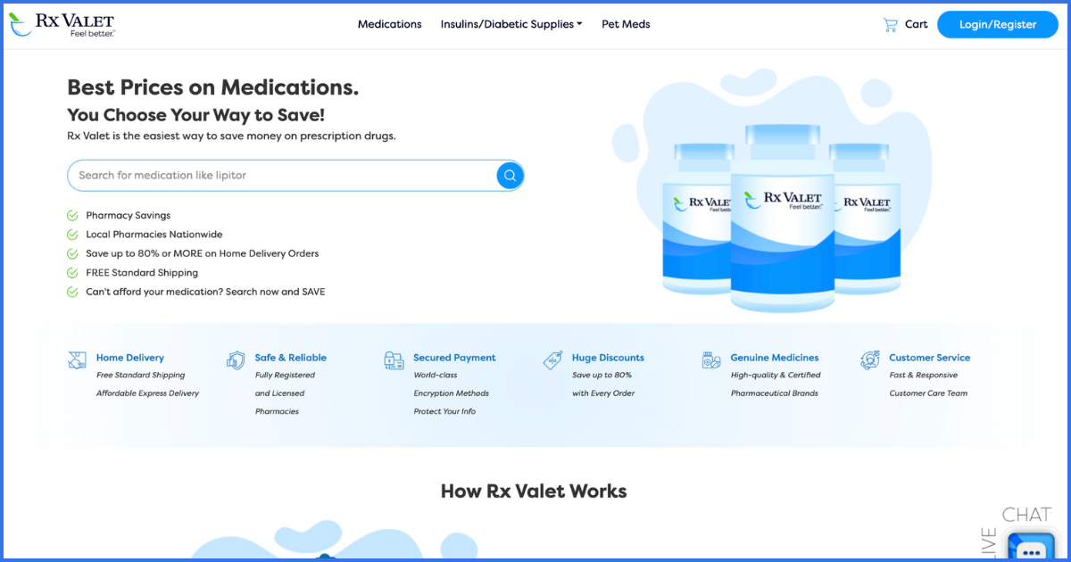 Check out RX Valet for savings on prescriptions!