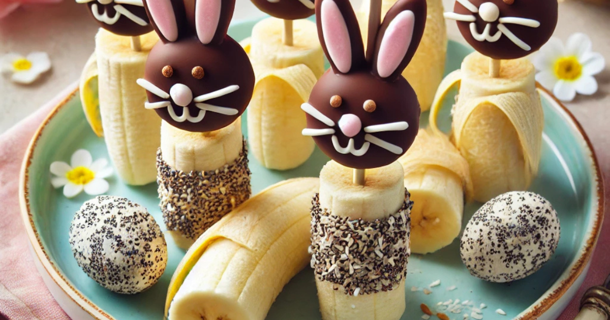 Hop! Hop! Hop! Dipped Bunny Banana pop sound delicious 