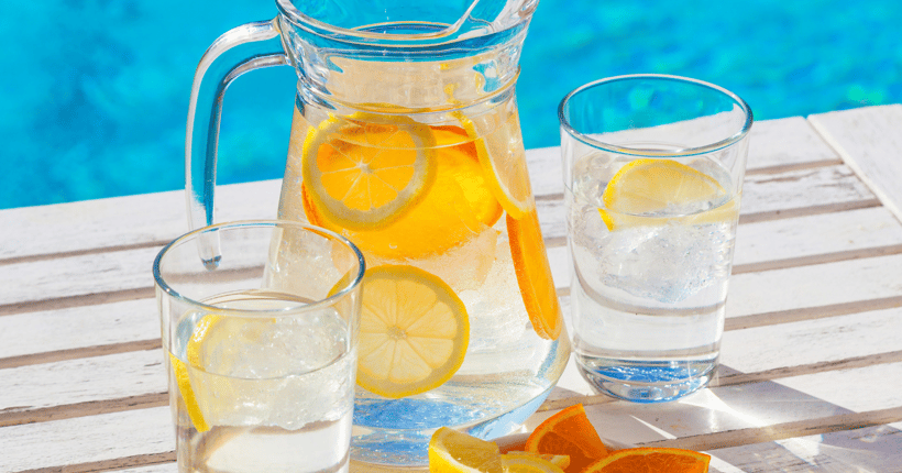 Mix up you daily hydration with fruits or herbal teas.