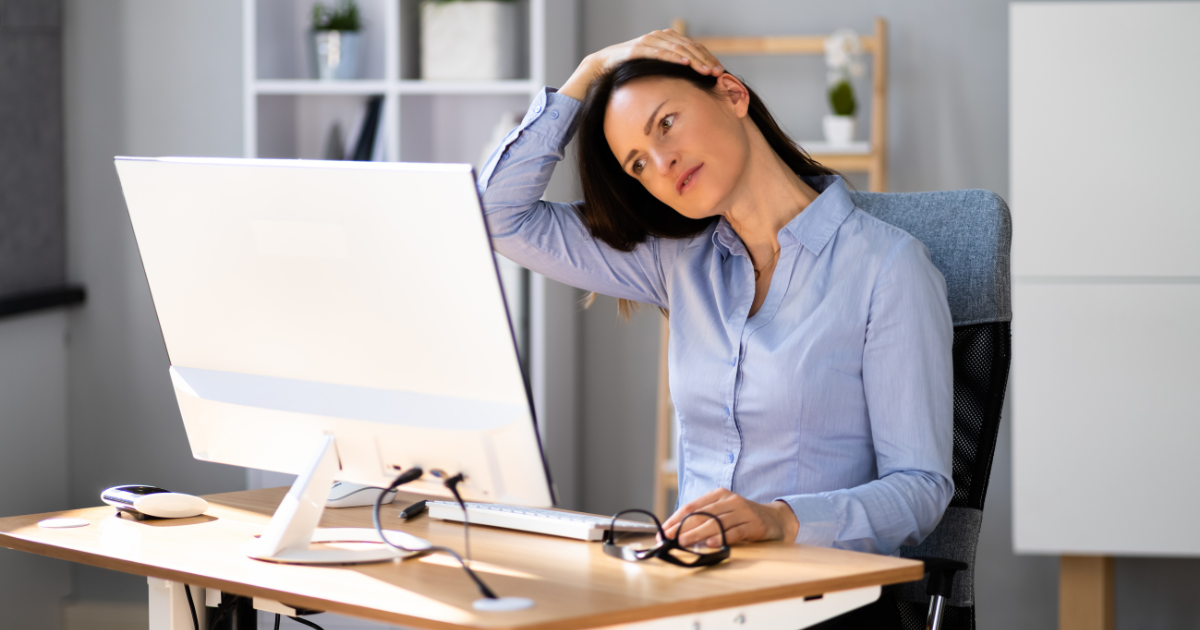 Desk neck stretches 