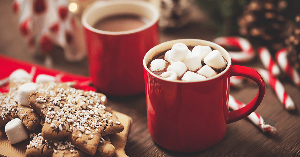 homemade hot chocolate with cocoa powder