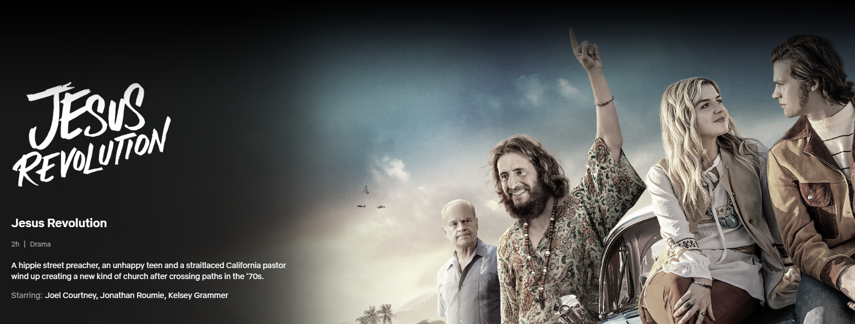 Jesus Revolution, inspiring Christian movie, Netflix